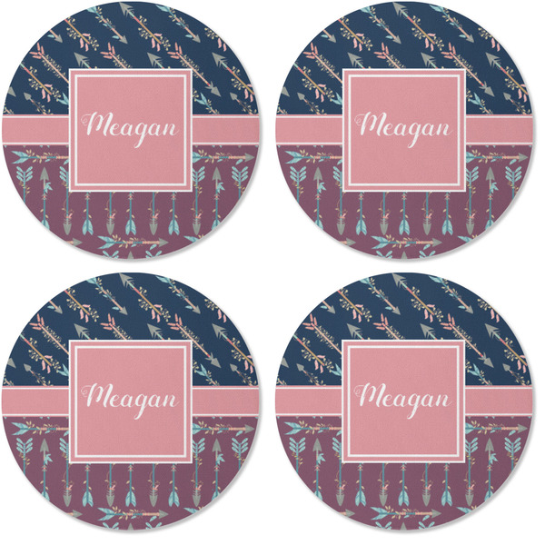 Tribal Arrows Coaster Round Rubber Back - Apvl