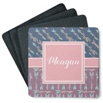 Tribal Arrows Square Rubber Backed Coasters - Set of 4 (Personalized)