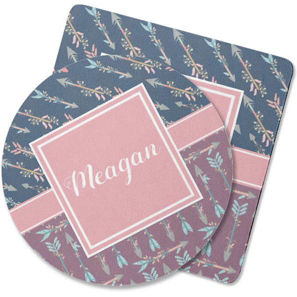 Custom Tribal Arrows Rubber Backed Coaster (Personalized)