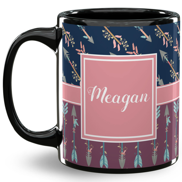 Custom Tribal Arrows 11 Oz Coffee Mug - Black (Personalized)