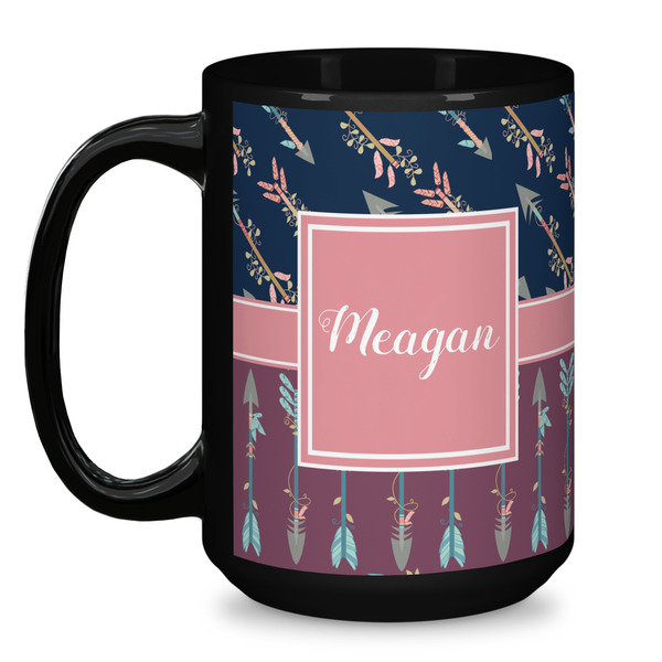 Tribal Arrows Coffee Mug - 15 oz - Black