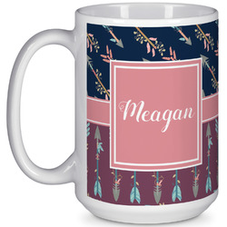 Tribal Arrows 15 Oz Coffee Mug - White (Personalized)