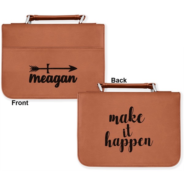 Tribal Arrows Cognac Leatherette Bible Covers - Large Double Sided Apvl