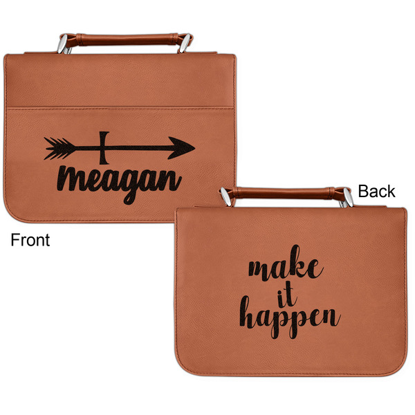 Tribal Arrows Cognac Leatherette Bible Covers - Small Double Sided Apvl