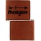 Tribal Arrows Cognac Leatherette Bifold Wallets - Front and Back Single Sided - Apvl