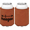 Tribal Arrows Cognac Leatherette Can Sleeve - Single Sided Front and Back