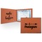 Tribal Arrows Cognac Leatherette Diploma / Certificate Holders - Front and Inside - Main