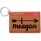 Tribal Arrows Cognac Leatherette Keychain ID Holders - Front Credit Card