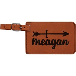 Tribal Arrows Leatherette Luggage Tag (Personalized)
