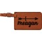 Tribal Arrows Cognac Leatherette Luggage Tags