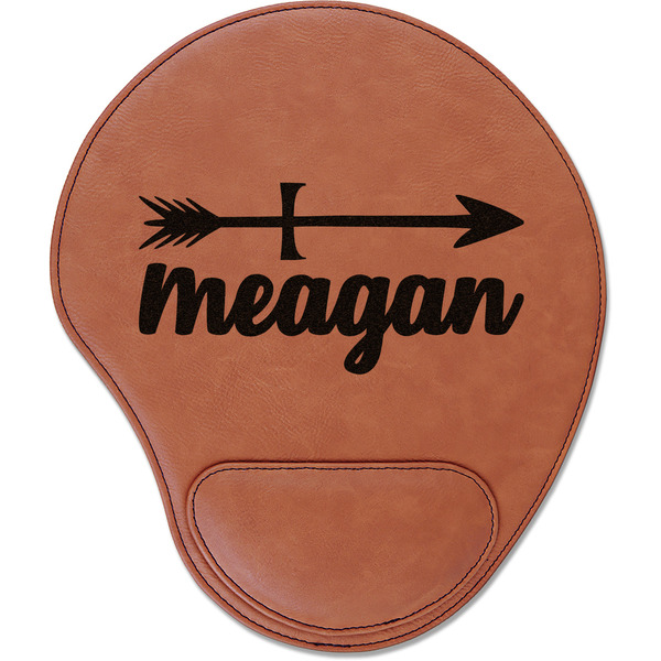 Custom Tribal Arrows Leatherette Mouse Pad with Wrist Support (Personalized)