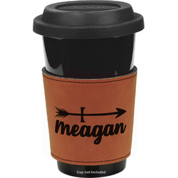 Tribal Arrows Leatherette Cup Sleeve - Single Sided (Personalized)