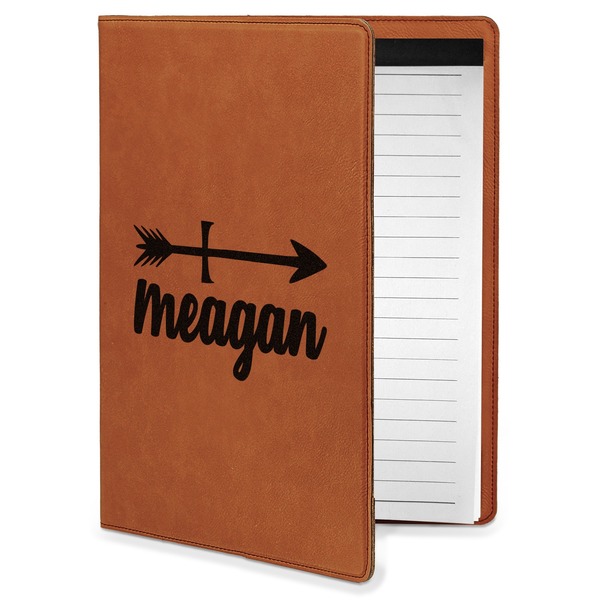Custom Tribal Arrows Leatherette Portfolio with Notepad - Small - Double Sided (Personalized)