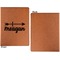 Tribal Arrows Cognac Leatherette Portfolios with Notepad - Small - Single Sided- Apvl