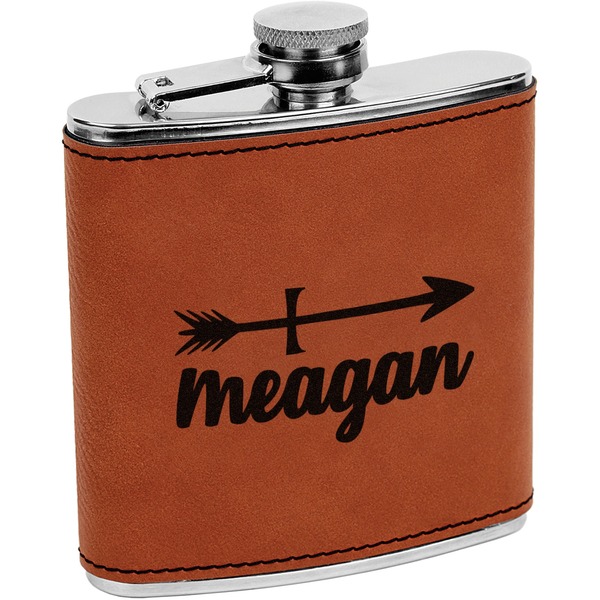 Custom Tribal Arrows Leatherette Wrapped Stainless Steel Flask (Personalized)