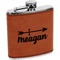 Tribal Arrows Cognac Leatherette Wrapped Stainless Steel Flask