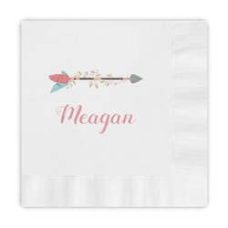 Tribal Arrows Embossed Decorative Napkins (Personalized)