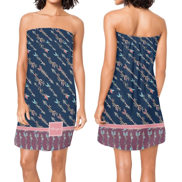 Tribal Arrows Custom Bath Wrap - Front & Back View