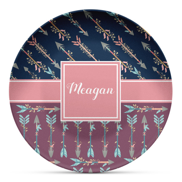 Custom Tribal Arrows Microwave Safe Plastic Plate - Composite Polymer (Personalized)