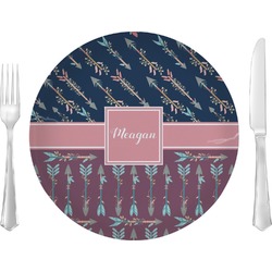 Tribal Arrows 10" Glass Lunch / Dinner Plates - Single or Set (Personalized)