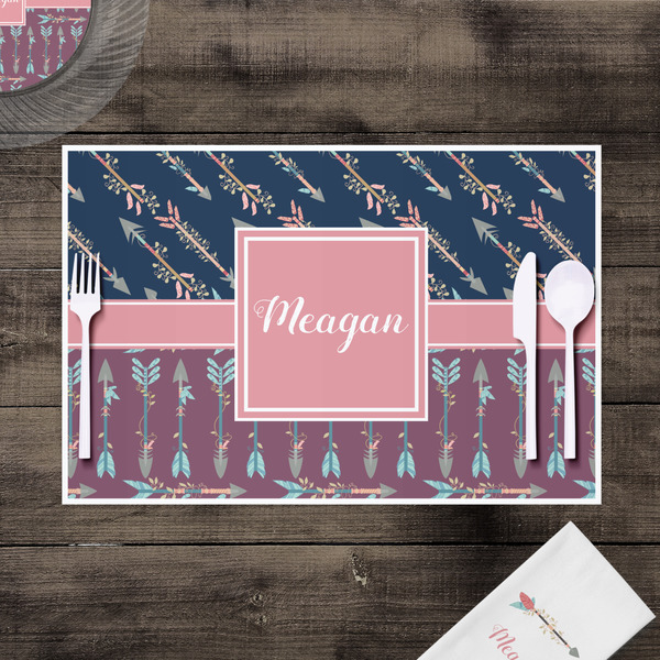 Tribal Arrows Disposable Paper Placemat - In Context