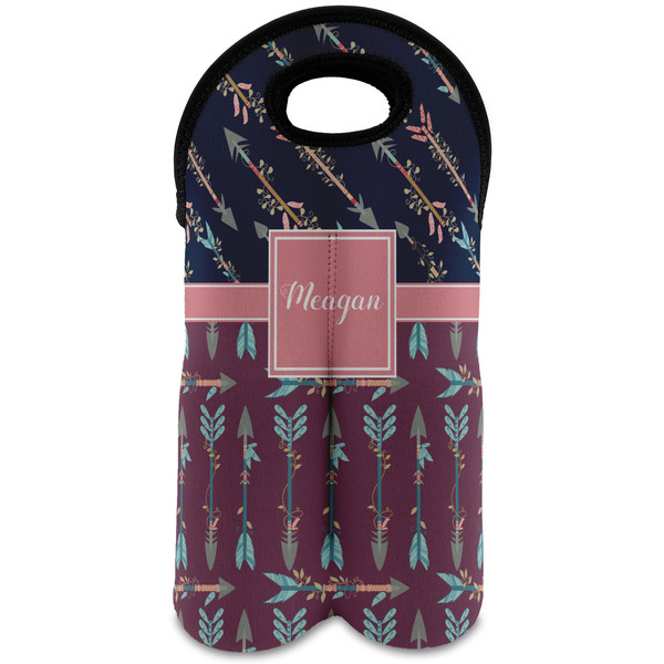 Custom Tribal Arrows Wine Tote Bag (2 Bottles) (Personalized)