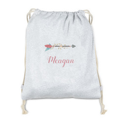 Tribal Arrows Drawstring Backpack - Sweatshirt Fleece - Double Sided (Personalized)