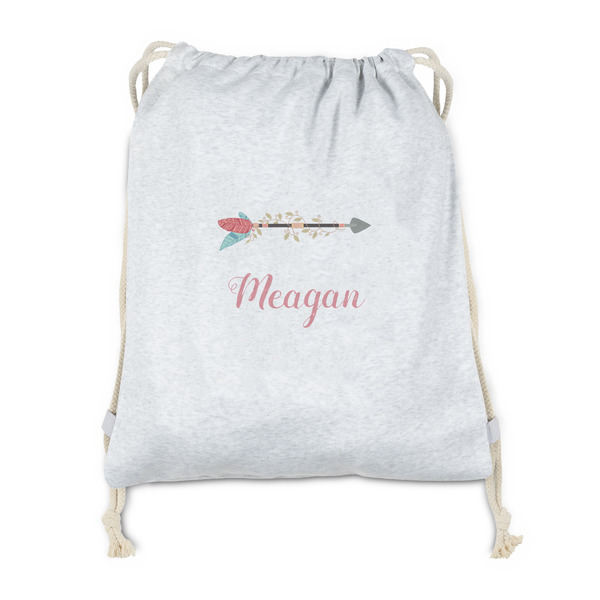 Custom Tribal Arrows Drawstring Backpack - Sweatshirt Fleece (Personalized)