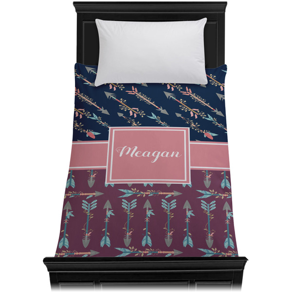 Tribal Arrows Duvet Cover - Twin - On Bed - No Prop