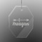 Tribal Arrows Engraved Glass Ornament - Octagon (Personalized)