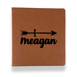 Tribal Arrows Leather Binder - 1" - Rawhide (Personalized)