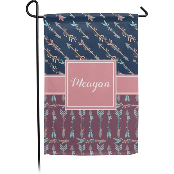 Custom Tribal Arrows Small Garden Flag - Double Sided w/ Name or Text