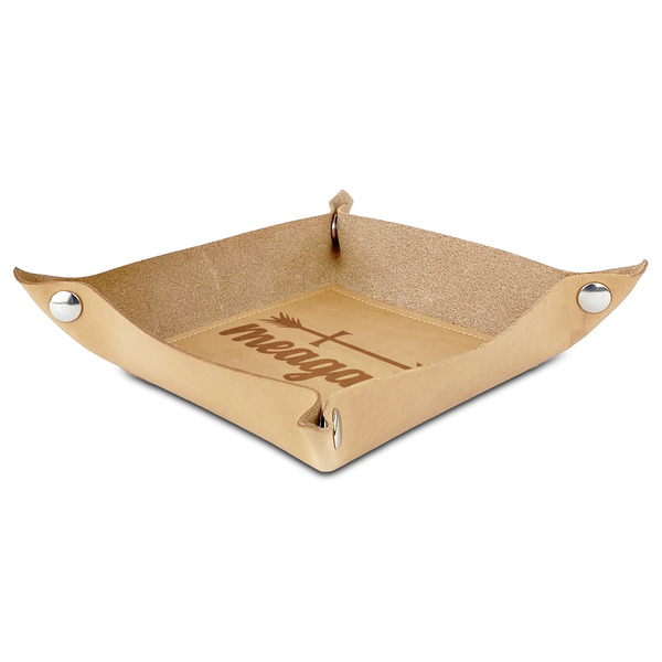Tribal Arrows Genuine Leather Valet Trays - ANGLE (folded)