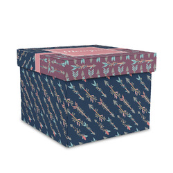 Tribal Arrows Gift Box with Lid - Canvas Wrapped - Medium (Personalized)