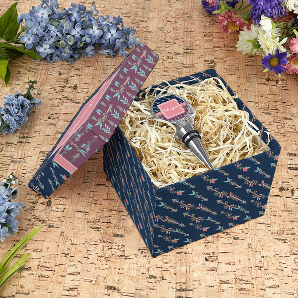 Tribal Arrows Gift Boxes with Lid - Canvas Wrapped - Medium - In Context