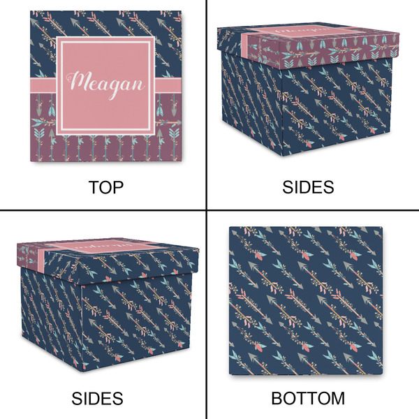 Tribal Arrows Gift Boxes with Lid - Canvas Wrapped - Small - Approval