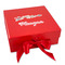 Tribal Arrows Gift Box with Magnetic Lid - Red (Personalized)