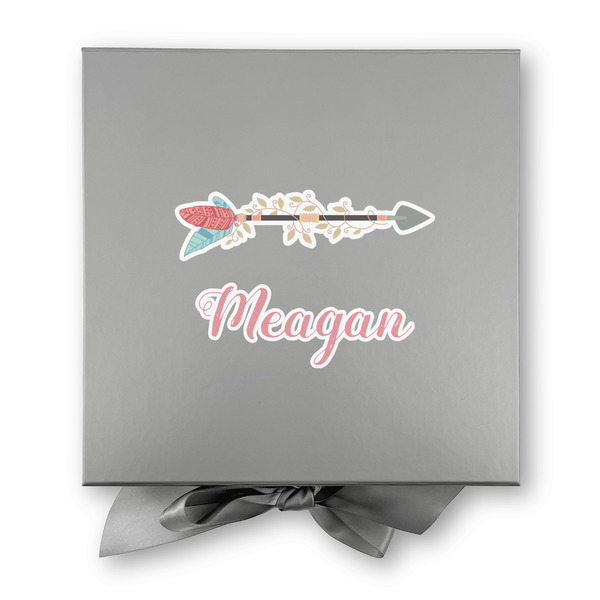 Tribal Arrows Gift Boxes with Magnetic Lid - Silver - Approval