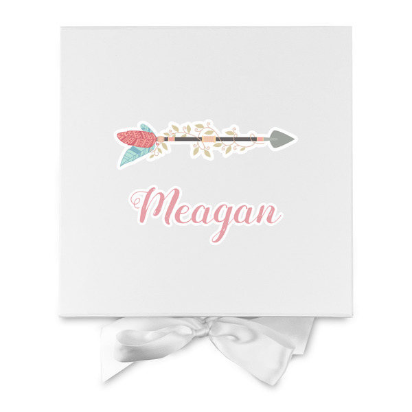 Tribal Arrows Gift Boxes with Magnetic Lid - White - Approval