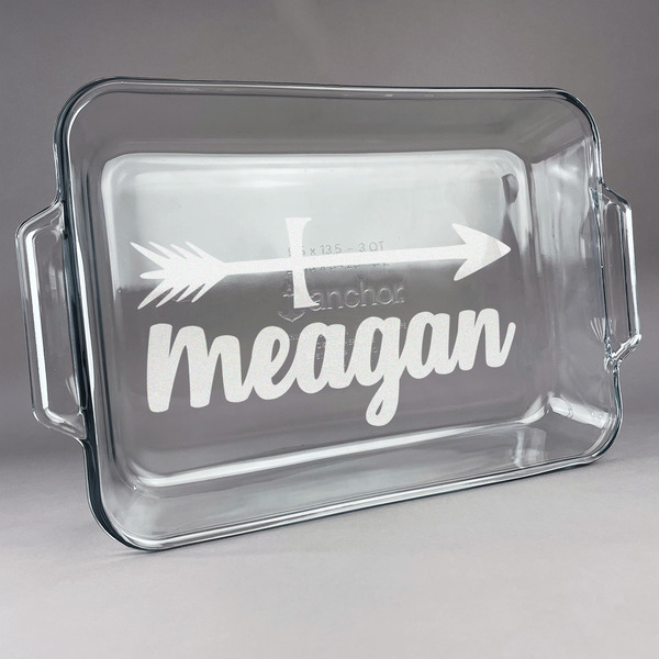 Custom Tribal Arrows Glass Baking and Cake Dish (Personalized)