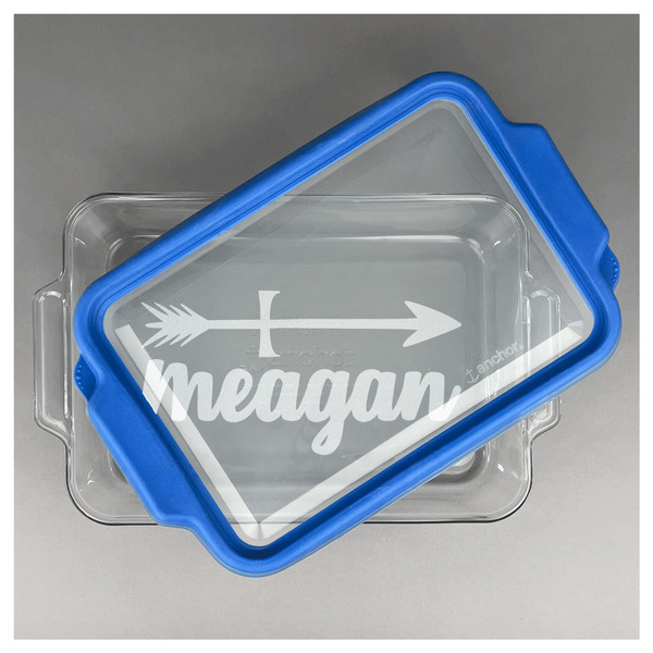 Tribal Arrows Glass Baking Dish - FRONT w/ LID (13x9)