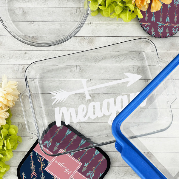 Tribal Arrows Glass Baking Dish - LIFESTYLE (13x9)
