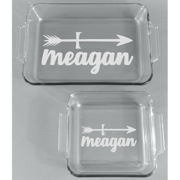 Tribal Arrows Glass Baking Dish Set - FRONT