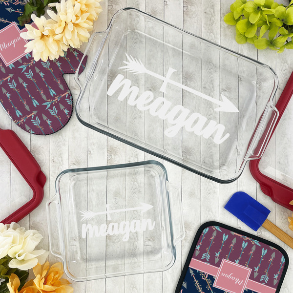 Tribal Arrows Glass Baking Dish Set - LIFESTYLE