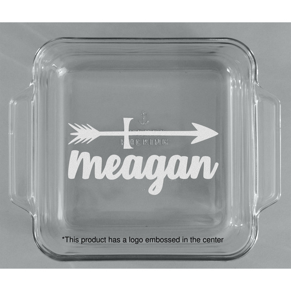 Tribal Arrows Glass Cake Dish - APPROVAL (8x8)