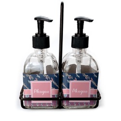Tribal Arrows Glass Soap & Lotion Bottle Set (Personalized)