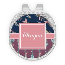 Tribal Arrows Golf Ball Marker - Hat Clip - Silver