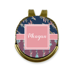 Tribal Arrows Golf Ball Marker - Hat Clip - Gold