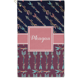 Tribal Arrows Golf Towel - Poly-Cotton Blend - Small w/ Name or Text