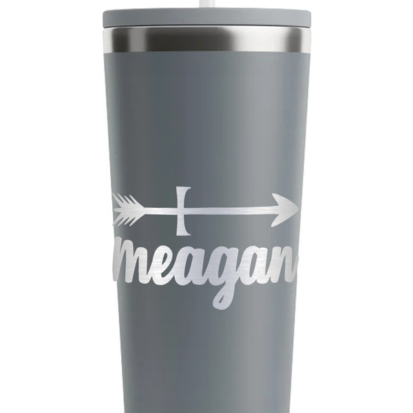 Tribal Arrows Grey RTIC Everyday Tumbler - 28 oz. - Close Up